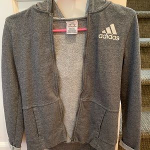 Girl’s Adidas Gray Sparkle Zip-up